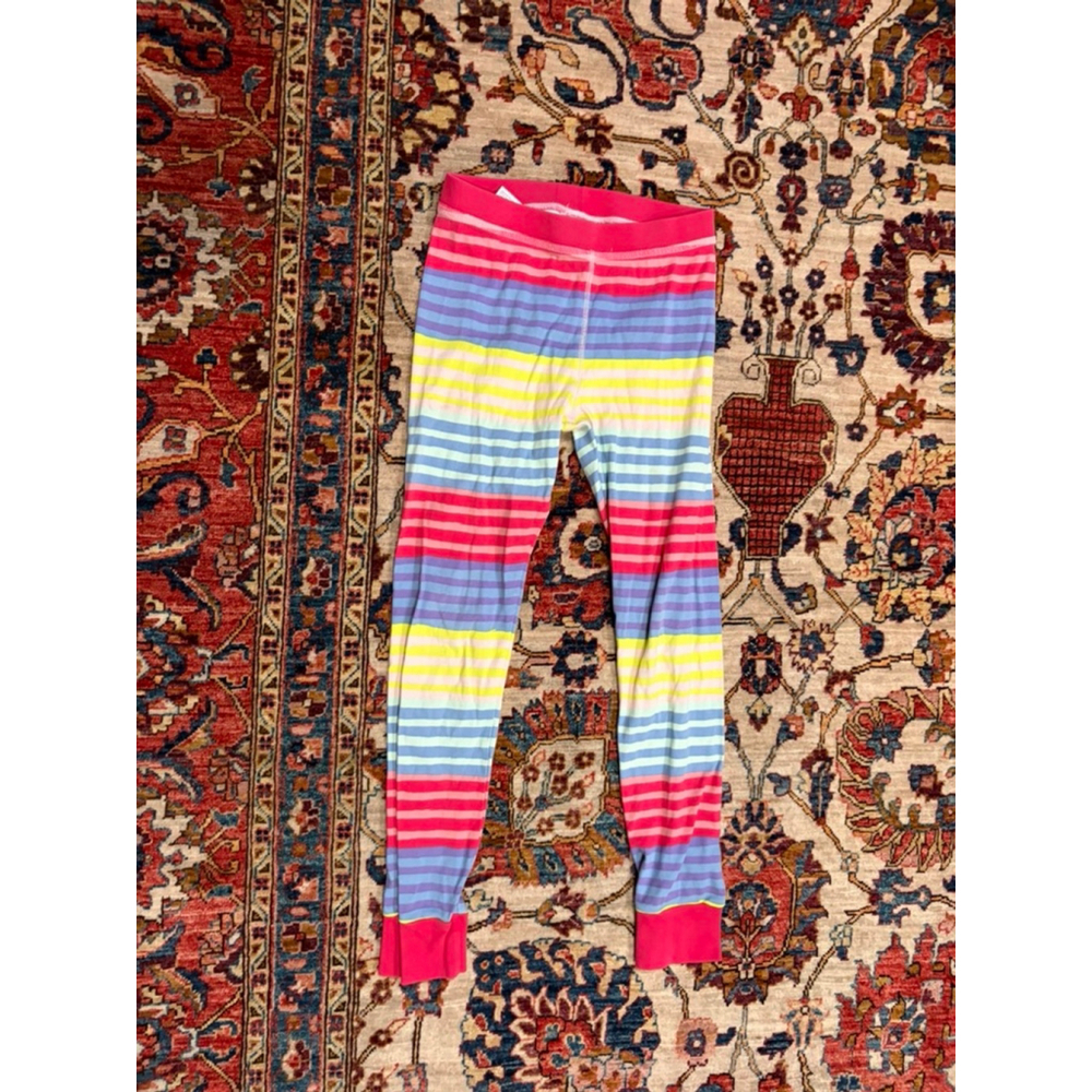 Crewcuts Rainbow Stripe Pajama Leggings Girls Size 10 Preppy Colorful Sleepwear